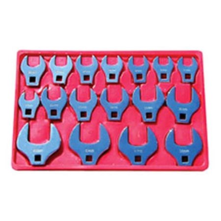 V8 TOOLS V8 Hand Tools 7917 0.5 in. Drive Crowfoot Set; Metric; 17 Pc VHT-7917